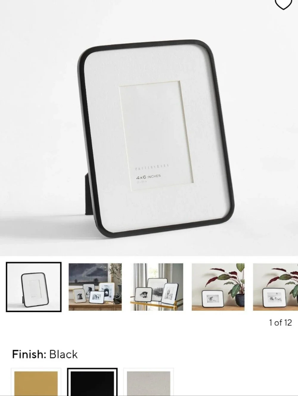Pottery Barn Radius Picture Frame